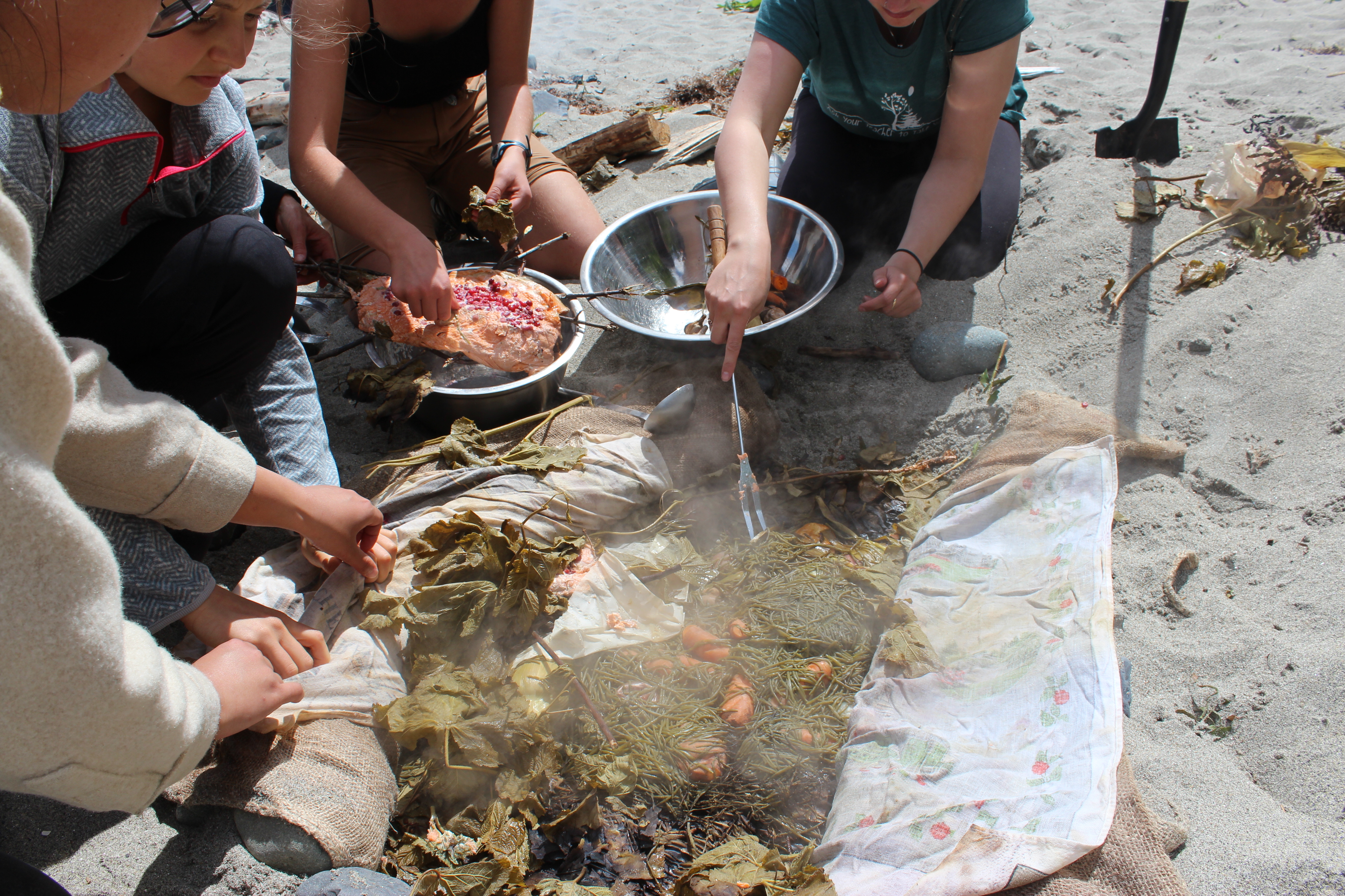 Traditional Pit Cooking - Sea Asparagus